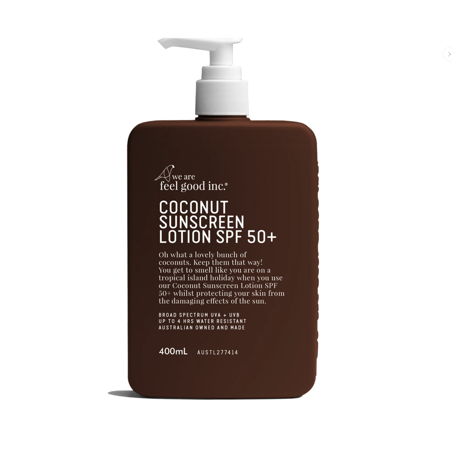 Coconut Sunscreen SPF 50+ 400ml - Lush Beauty and Skin